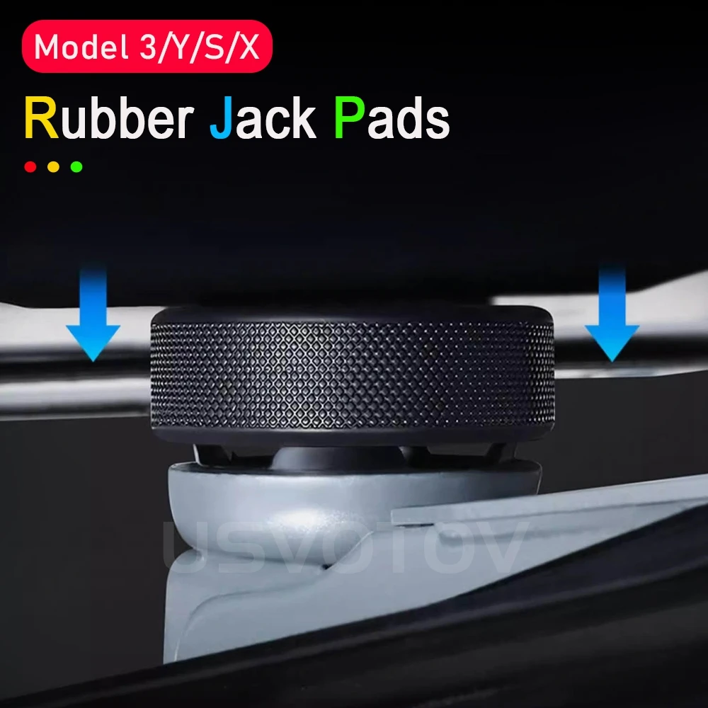 4pcs Lifting Jack Pads for Tesla Model 3 Y S X Juniper Accessories Rubber Puck Chassis Lift Stand Adapter Battery Protective Pad thumbnail 2