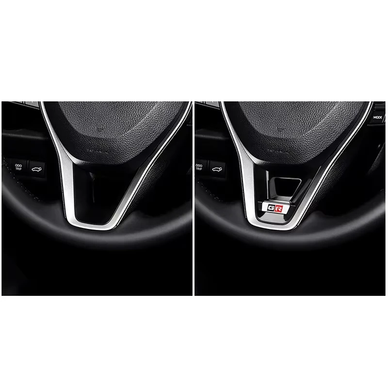 Car Steering Wheel Decoration Fit For GR Corolla 2019-2021 RAV4 2020 Auto Steering Wheel Panel Sequins Cover Bottom Trim Sticker thumbnail 2