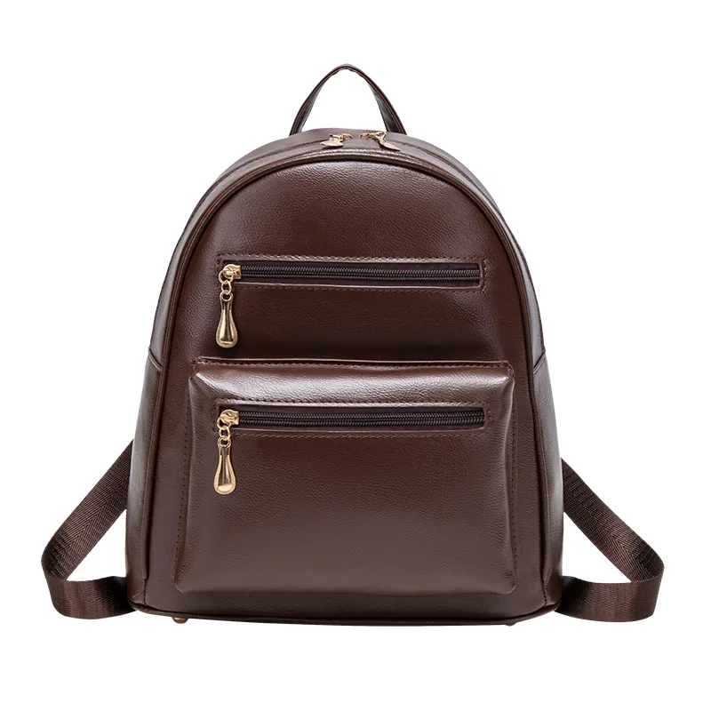 Casual Large Capacity Lightweight Women's Backpack Leisure Travel Bag Multi-Functional Luggage Backpack Waterproof PU Material thumbnail 5