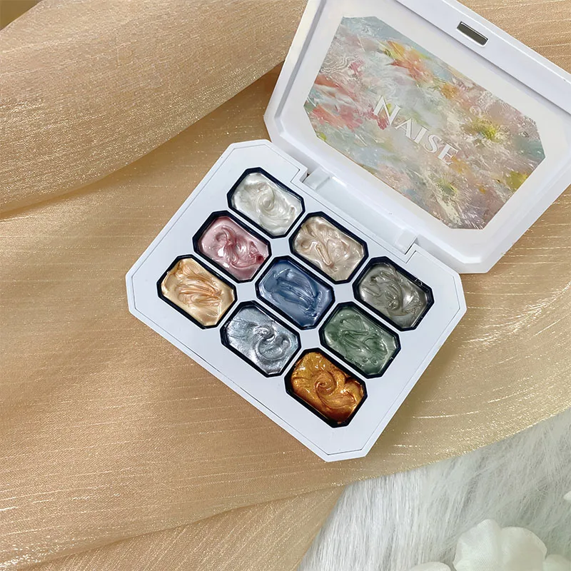 3D 9-color pearlescent solid gel nail polish, long-lasting, mermaid-style pearlescent gradient nail art gift, suitable for nail thumbnail 5