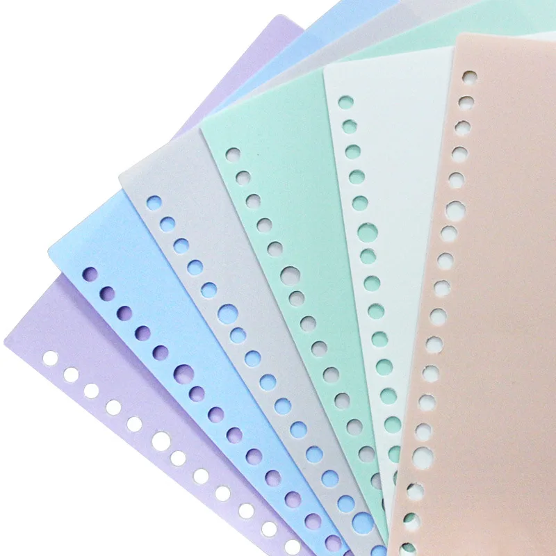 Notebook 4-color Plastic Pp Classification Page B5 Workbook Partition Page A5 Loose-leaf Coil Book Index Tab thumbnail 5