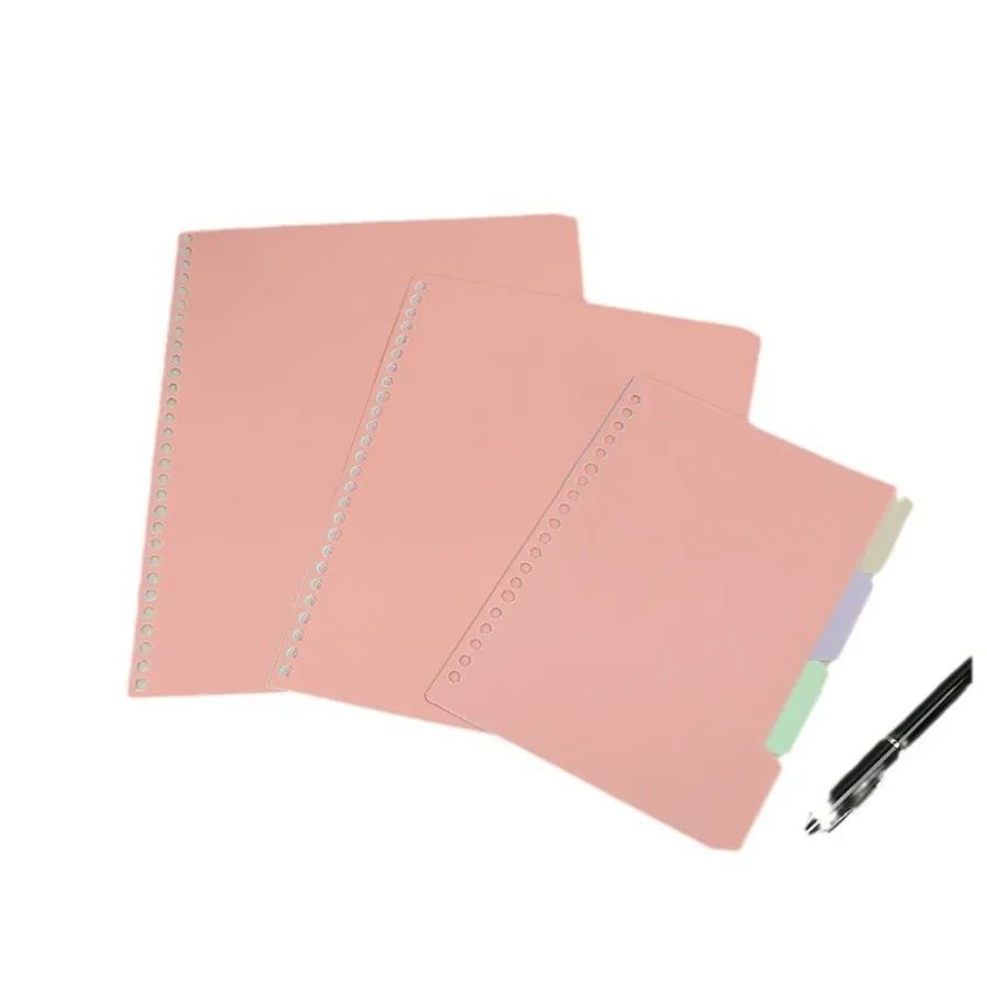 Notebook 4-color Plastic Pp Classification Page B5 Workbook Partition Page A5 Loose-leaf Coil Book Index Tab thumbnail 4