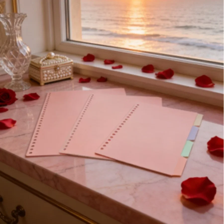 Notebook 4-color Plastic Pp Classification Page B5 Workbook Partition Page A5 Loose-leaf Coil Book Index Tab thumbnail 3