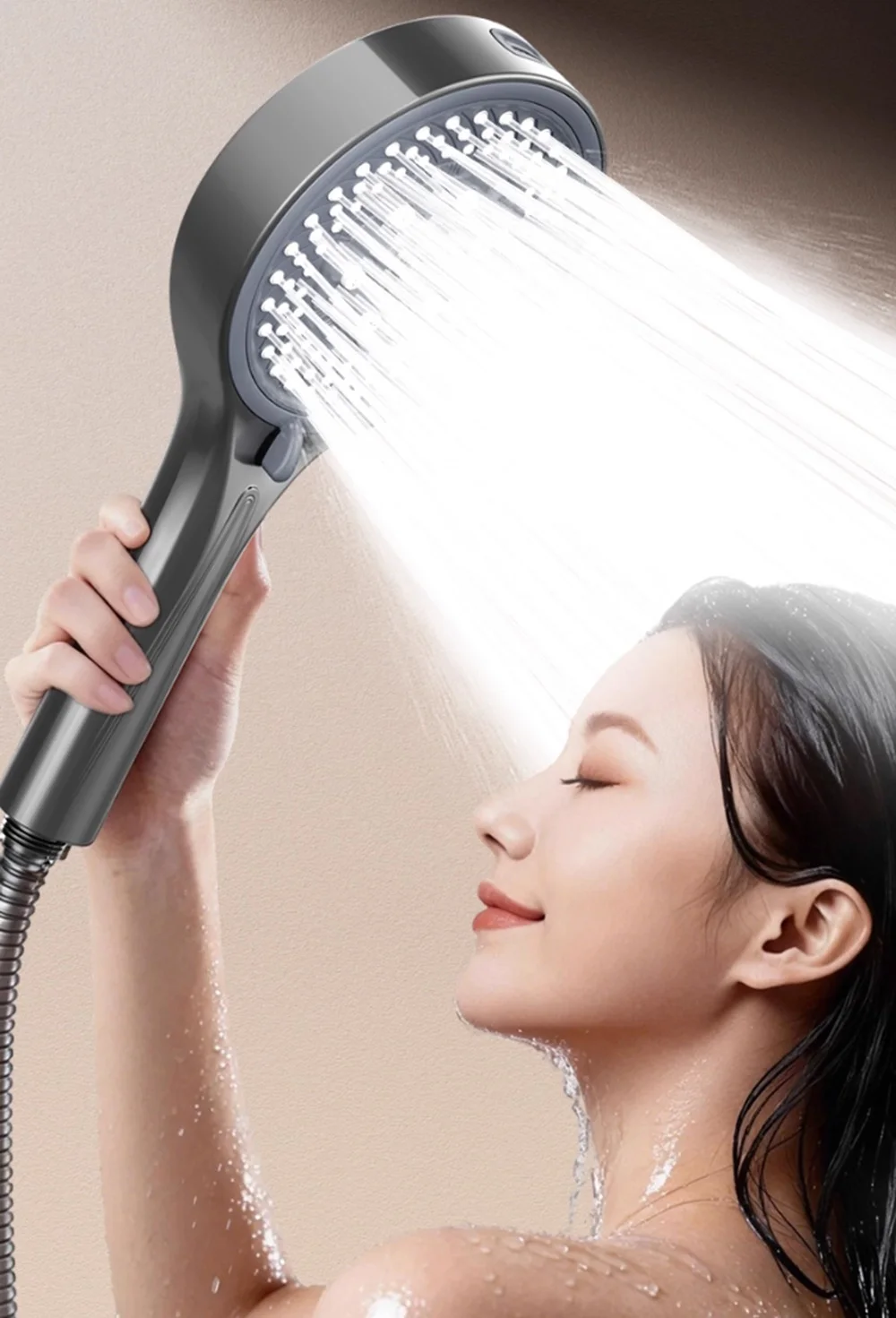 New 13CM Large Panel 7 Modes Adjustable Shower Head High Pressure Massage Shower Filter Element Home Set Bathroom Accessories thumbnail 6
