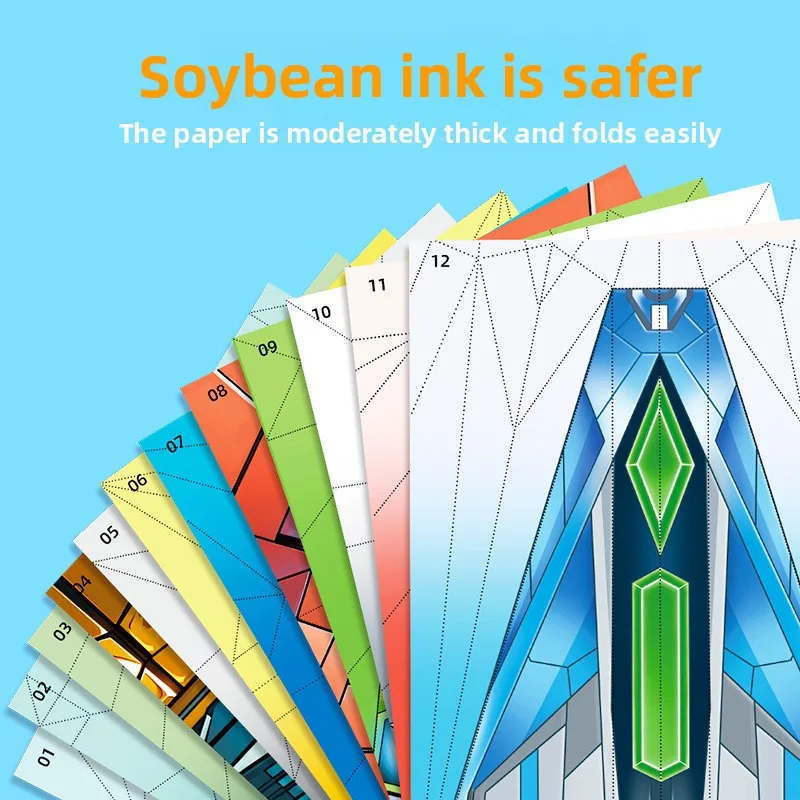 36Pcs Children Creative Origami Paper Planes Folding DIY Parent-child Full Color Handicraft Toy Aircraft Educational Toy thumbnail 4
