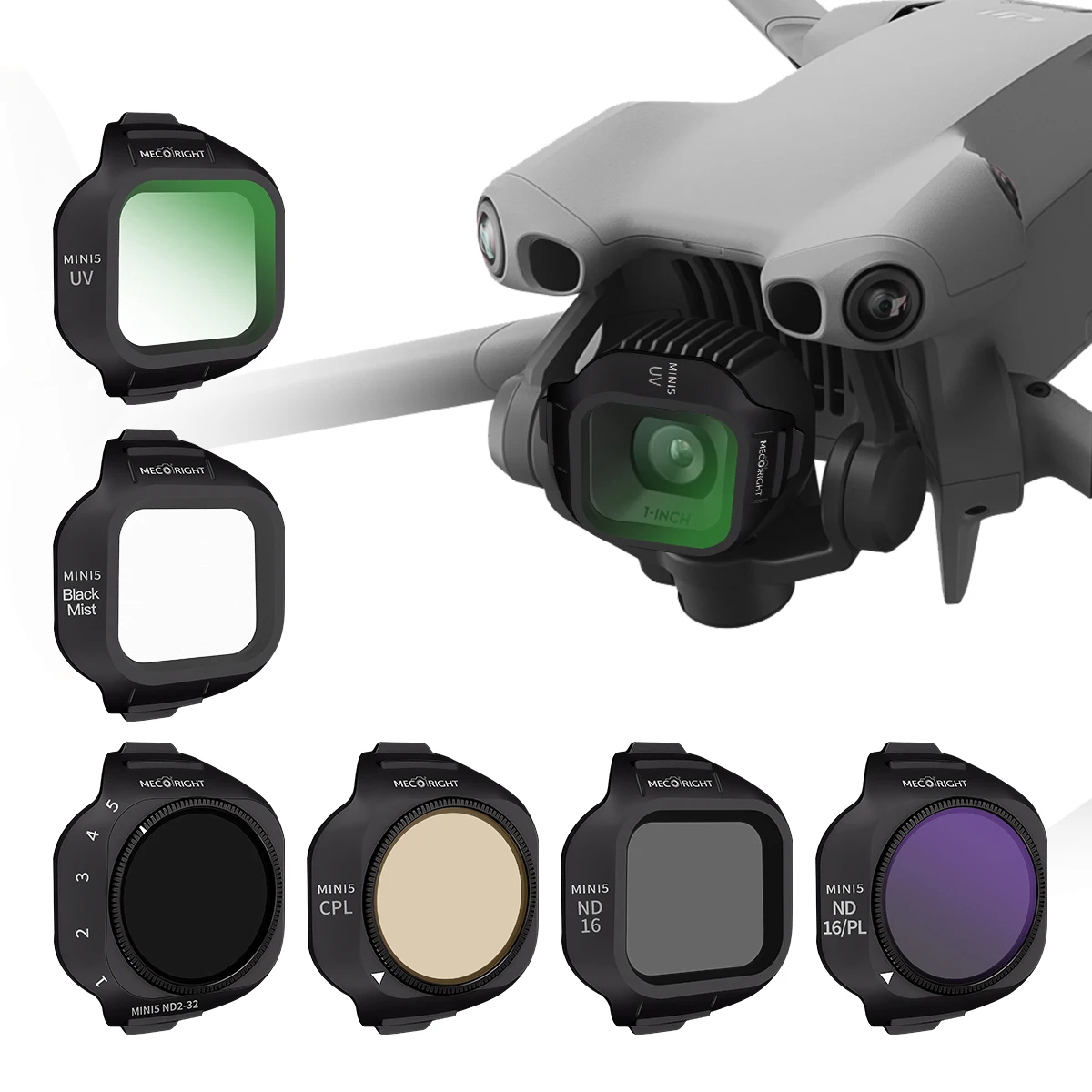Mecoright Applies DJI Mini5 Pro UAV Filter Set UV CPL ND8/16/32/64 NDPL Night Kit Polarizer Camera Lenses Drone Accessories set