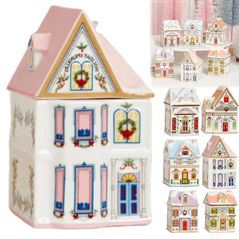 Resort Spice House Sugar Bowl Mini Small House Seasoning Storage Jar Tea Jars Holiday Decoration Storage Box Kitchen Accessories thumbnail 6