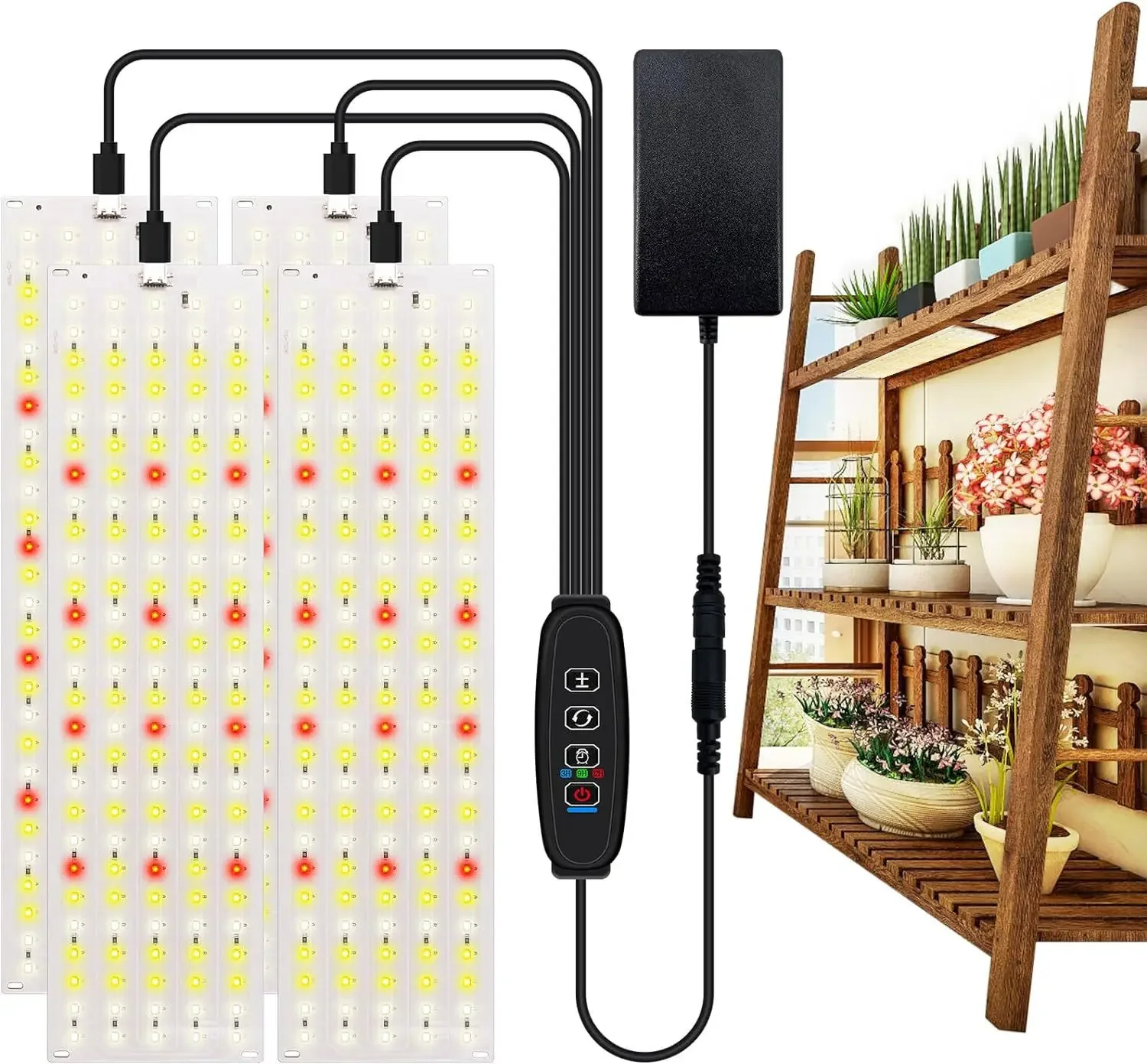 LED Panel Grow Light 135-570 Beads Led 20W Full Spectrum Ultra-thin Board Dimmable Timer Cabinet Growing Lamp for Indoor Plants thumbnail 4