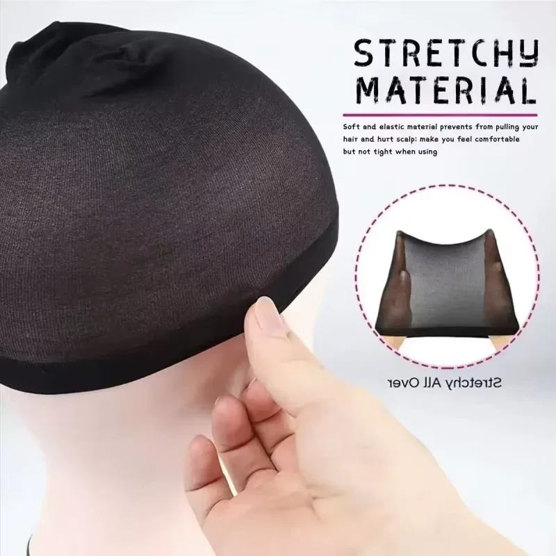 Cheap Hair New Stocking Cap For Wigs Net For Wigs Bald Cap Nylon Stocking Wig Cap Stretchy thumbnail 6
