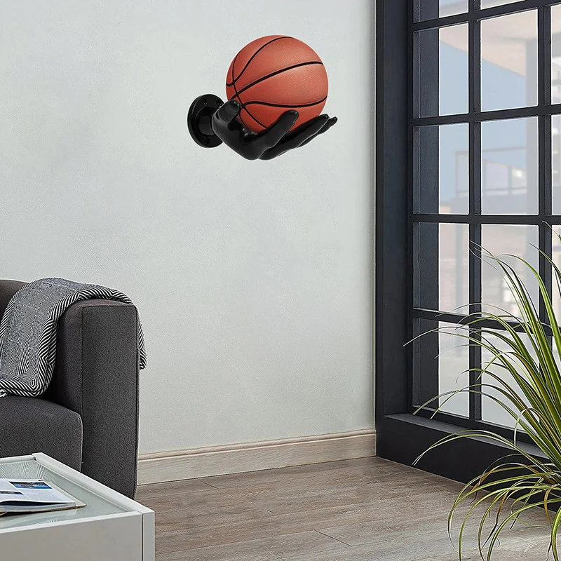 Basketball Storage Rack Wall Mounted Hand Shaped Ball Rack Multi-purpose Football Display Shelf Room Decor Holder Space Saving thumbnail 5