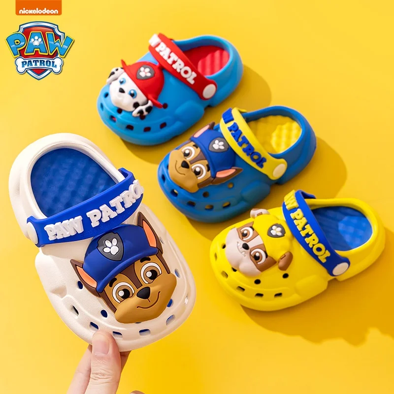 Original Paw Patrol Chase Clogs Premium EVA Material Nature Decor 3D Character Adjustable Strap Non-slip Slipper Shoes for kids