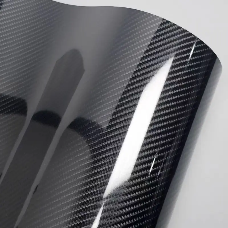 High Gloss 6D 5D Carbon Fiber Black Car Foiling Wrap Vinyl Car Wrapping Folie Automotive Vinyl for Motorcycle Vinyls Motorcycles thumbnail 6