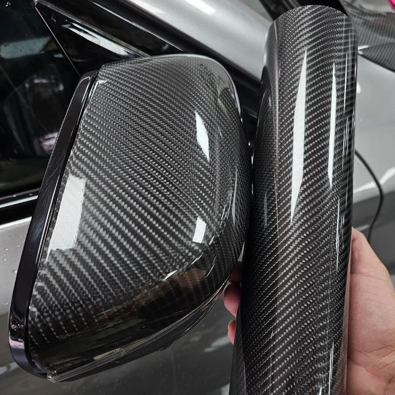High Gloss 6D 5D Carbon Fiber Black Car Foiling Wrap Vinyl Car Wrapping Folie Automotive Vinyl for Motorcycle Vinyls Motorcycles