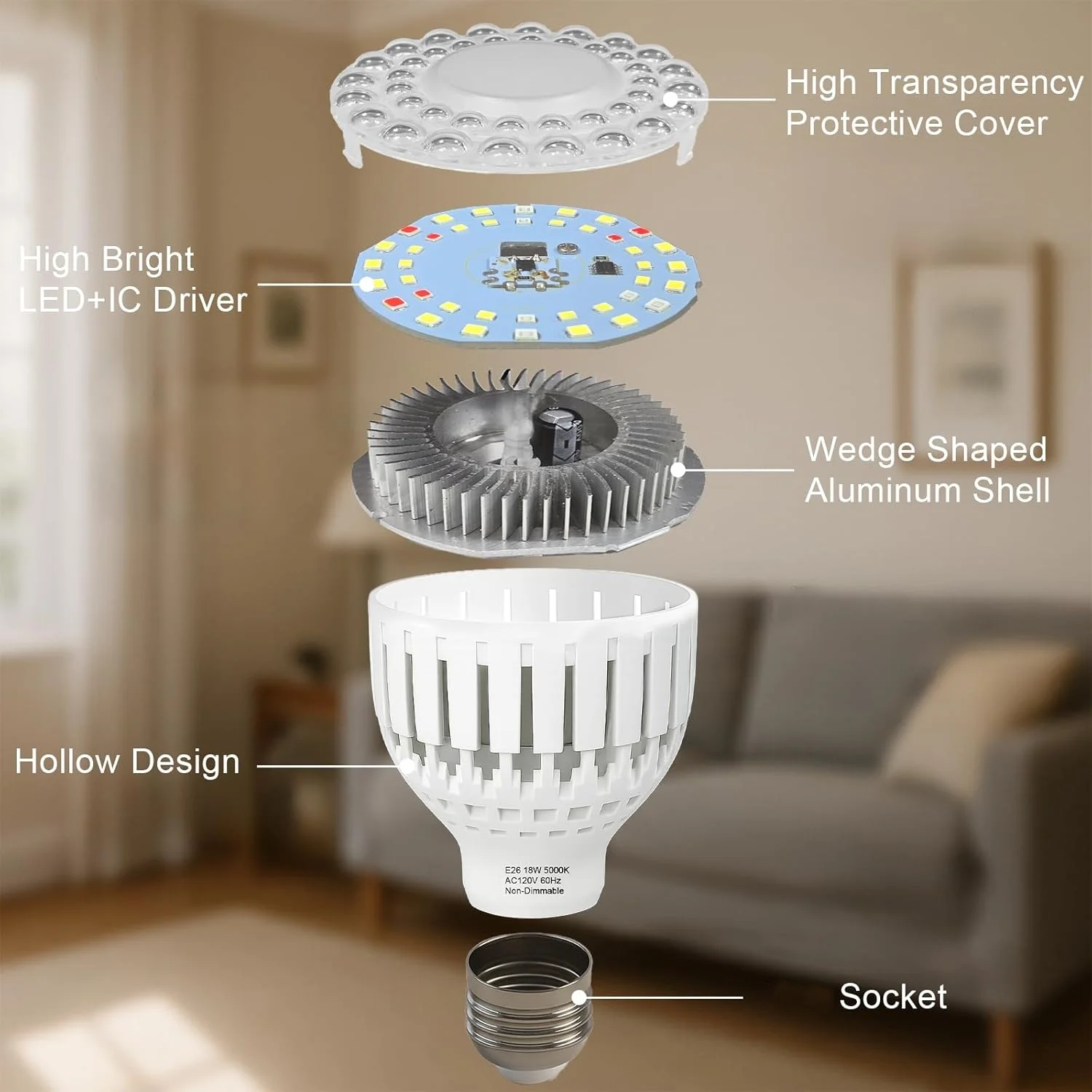 LED Grow Light Bulb 12W E26/E27 Indoor Growing Plant Lamp 110V/220V Full Spectrum Home Garden Inside Plant Growth Lighting thumbnail 2