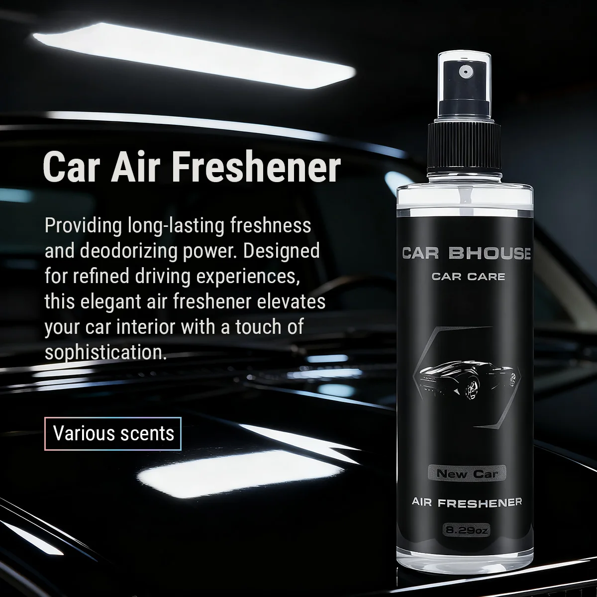 flower fruit scent car fragrance spray, 8.29oz/245ml large capacity, long lasting fragrance, suitable for car, home, hotel, gift thumbnail 2