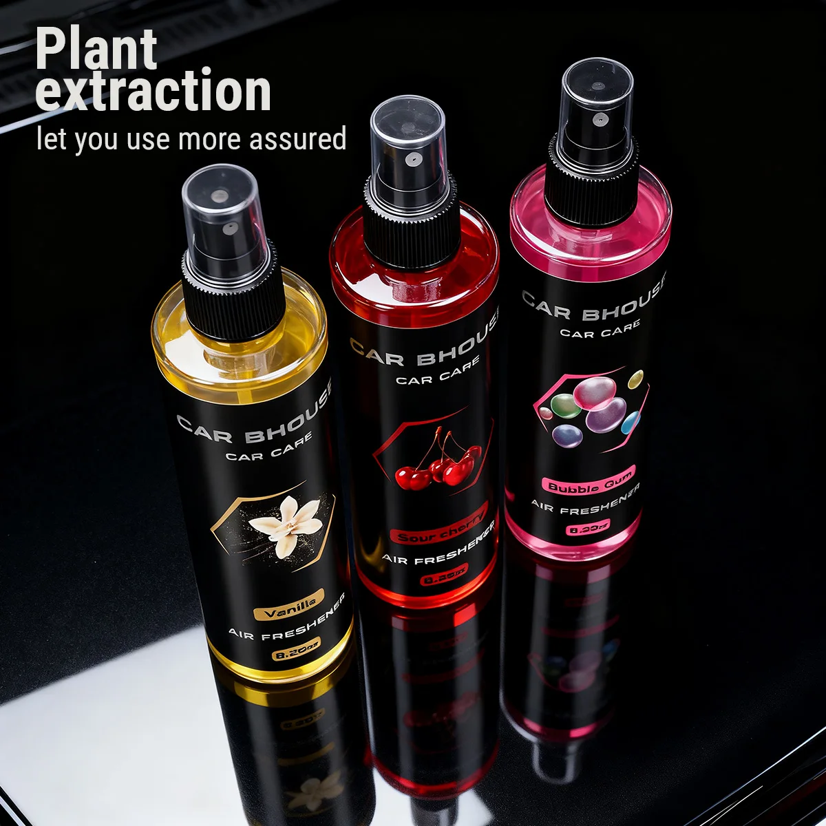 flower fruit scent car fragrance spray, 8.29oz/245ml large capacity, long lasting fragrance, suitable for car, home, hotel, gift thumbnail 3