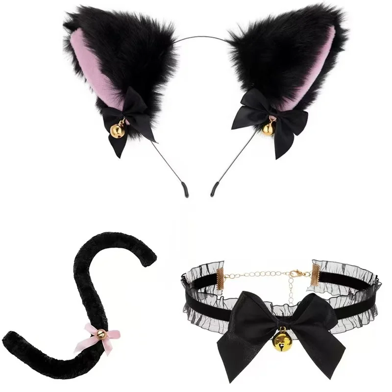 Handmade Cat Ear & Tail Accessory Printed Animal Suit for Dance Performance Apparel for Belly Dance Halloween Costume thumbnail 5