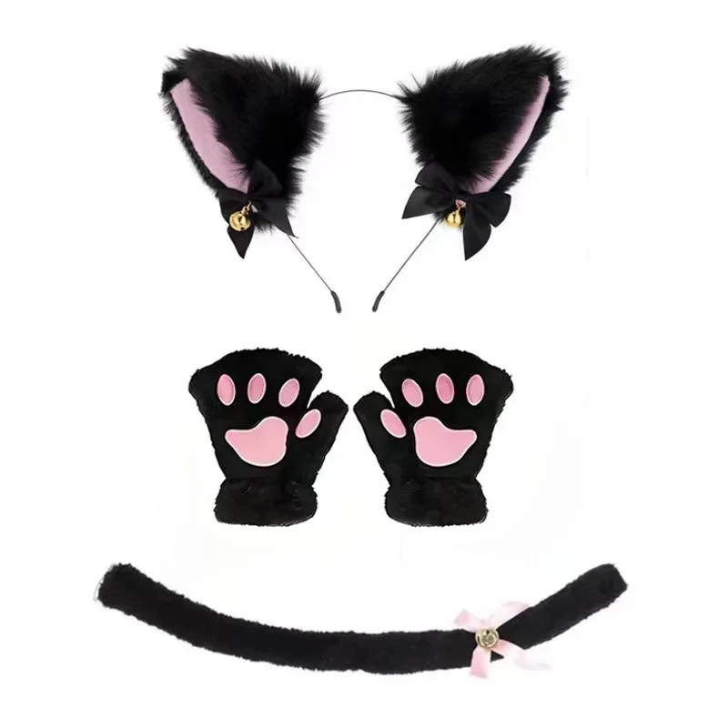 Handmade Cat Ear & Tail Accessory Printed Animal Suit for Dance Performance Apparel for Belly Dance Halloween Costume thumbnail 4