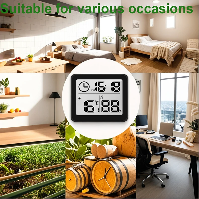 Digital Clock with Temperature Humidity Display Electronic Desk Wall Clock for Home Kitchen Office Bathroom Travel Home Décor thumbnail 6
