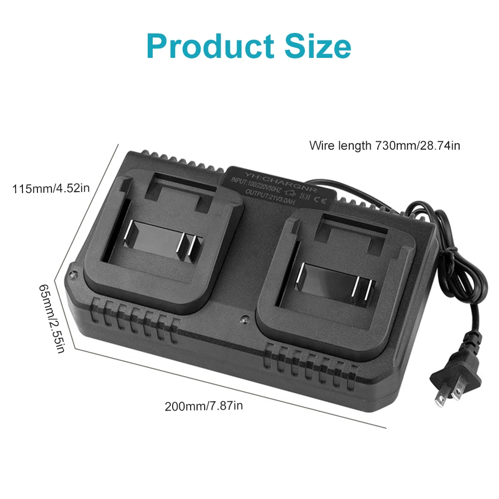 12.6V 18V 21V Lithium Battery Charger 2A / 3A for Makita Electric Drill Polishing Machine Lawn Mower Intelligent Power Adapter thumbnail 3