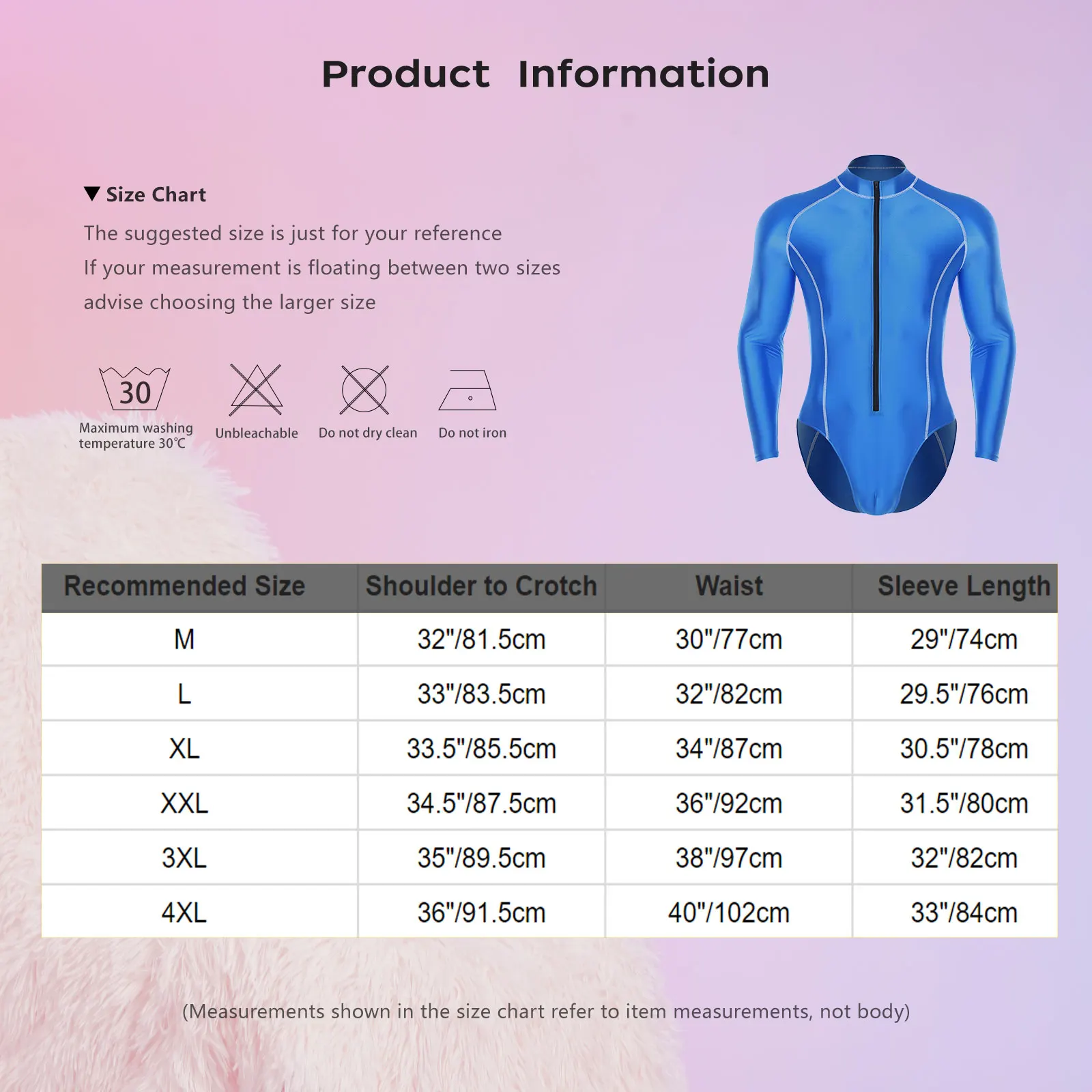 Mens Glossy Bodysuit Swimsuit Rash Guard Long Sleeve Zipper Leotard Beach Surfing Bathing Suit Gym Workout Fitness Sportswear thumbnail 6
