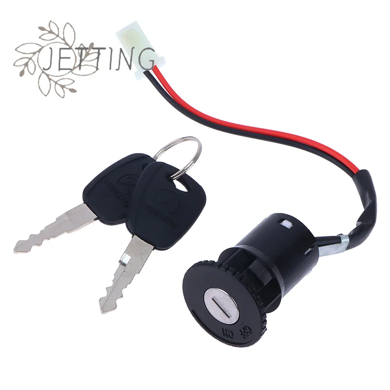 Hot 1Set 2 Wires Ignition Switch With 2 Key On-Off Lock For Electrical Scooter ATV Pocket Bike Motorcycle Motorbike ATV Quad Bik thumbnail 4