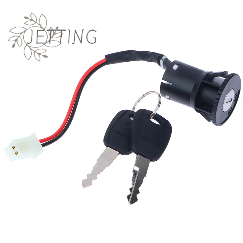 Hot 1Set 2 Wires Ignition Switch With 2 Key On-Off Lock For Electrical Scooter ATV Pocket Bike Motorcycle Motorbike ATV Quad Bik thumbnail 3