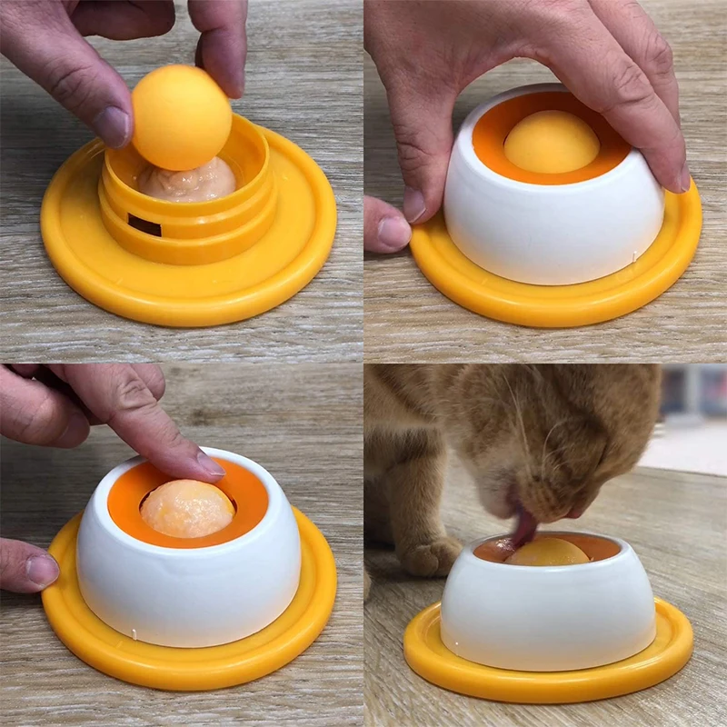 Pet Lick Mat Yogurt Licking Plate Anti-spill Slow Food Plate Feeder for Dogs Cats Promotes Dental Health Bite Resistant Toy thumbnail 4