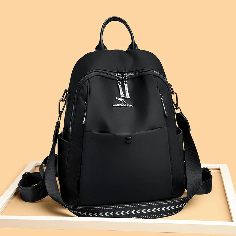 Oxford Cloth Women's Backpack Large Capacity Travel Bag Street Trend Anti-Theft Shoulder Bag with Multiple Pockets And Zipper thumbnail 3