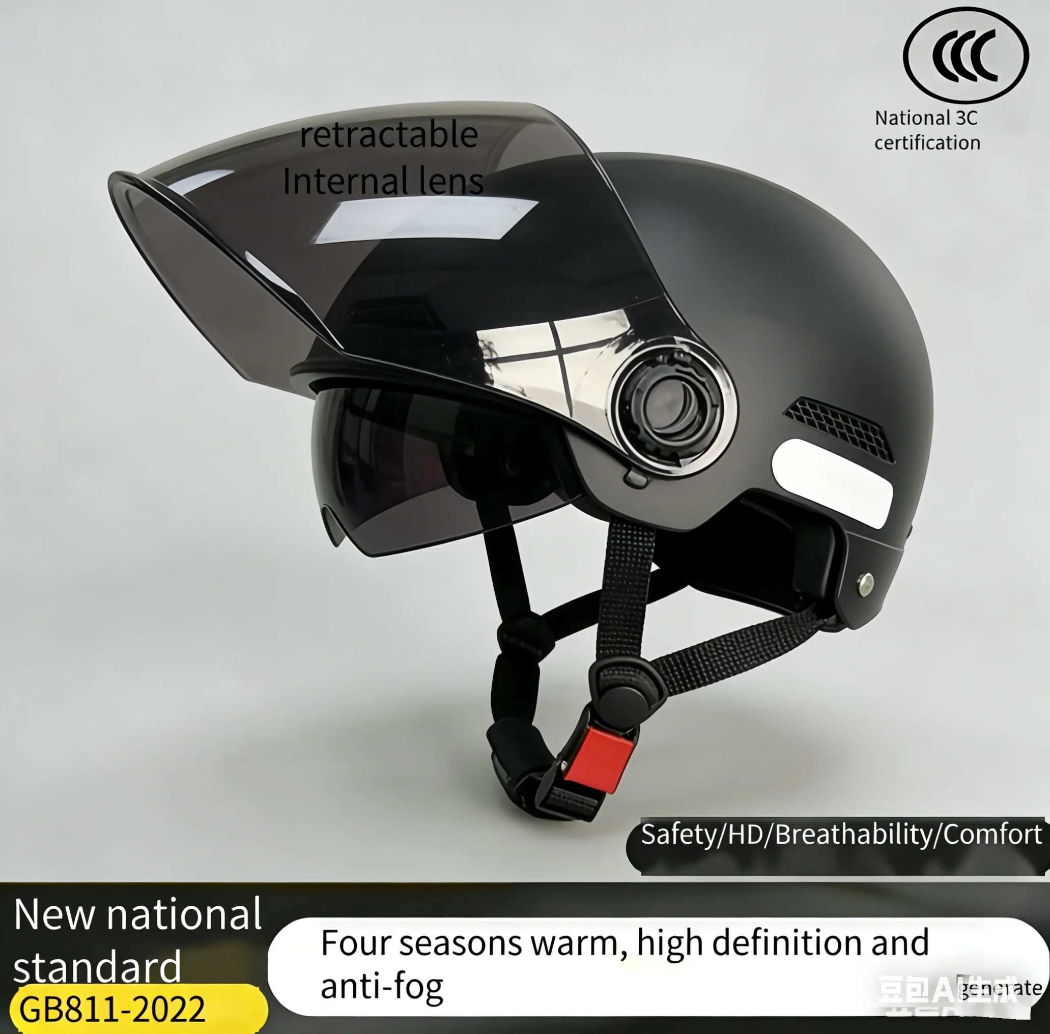 New Electric Vehicle Motorcycle Half Helmet Unisex Cycling Protective Helmet