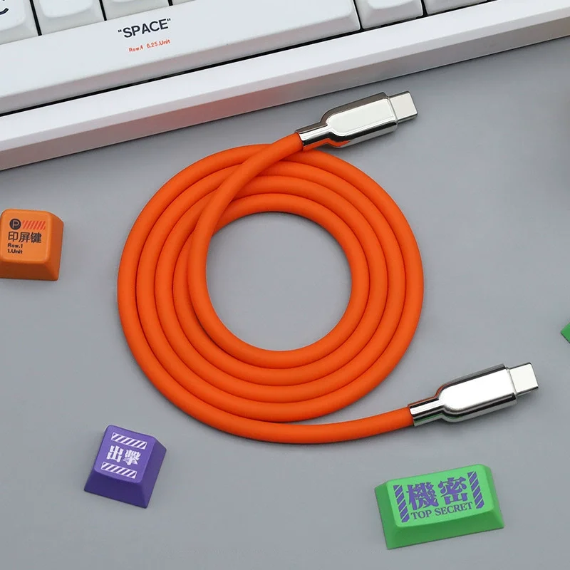 240W PD3.1 Liquid Silicone USB C Type-C Fast Charging Cable for iPhone 15 16 17 Huawei Samsung S23 S24 S25 Xiaomi thumbnail 4