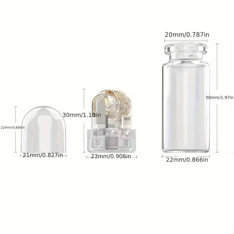 1PCS 64Pins Titanium Micro Needle Roller Skin Care Device Home Use Lip Face Brow Hair Scalp Serum Applicator thumbnail 6