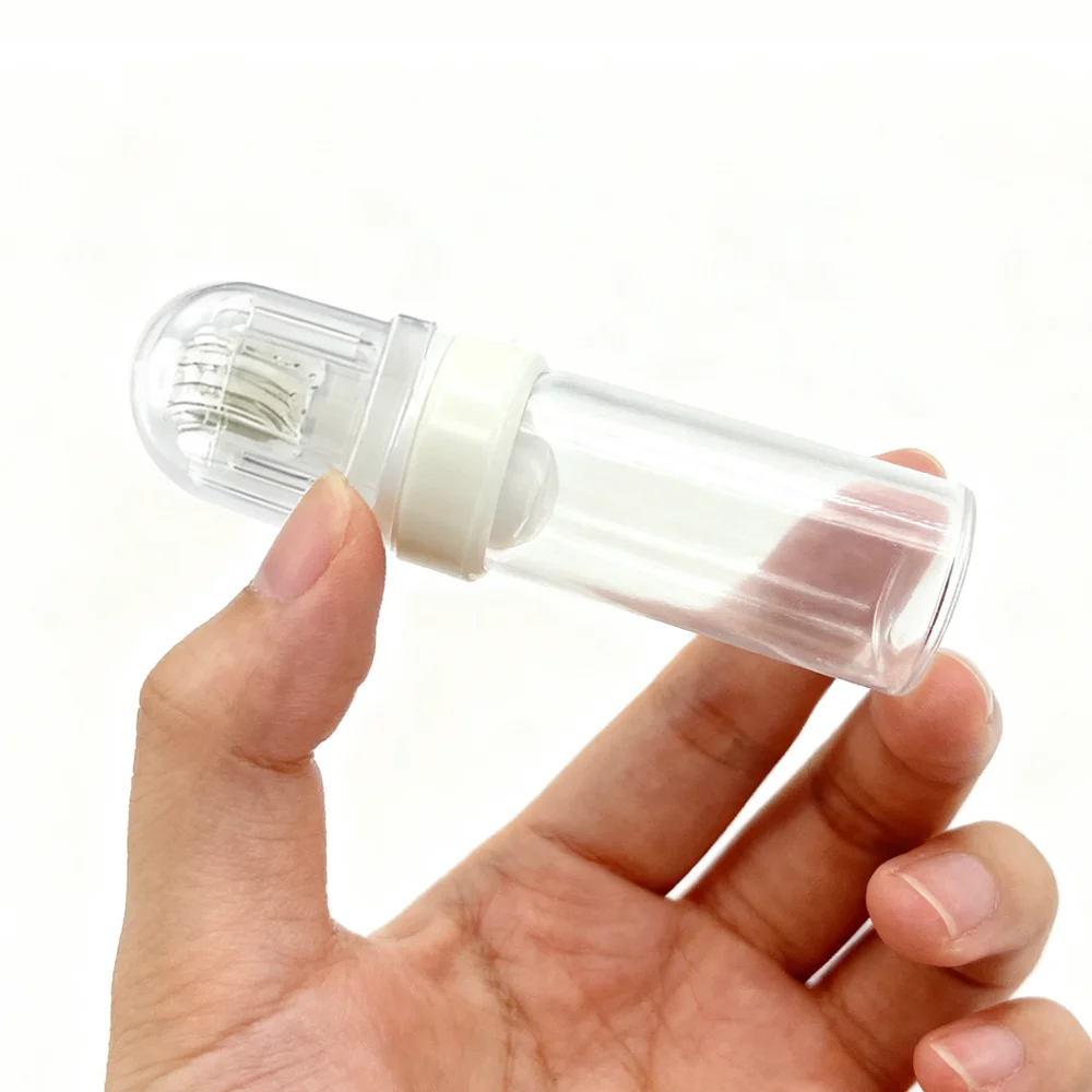 1PCS 64Pins Titanium Micro Needle Roller Skin Care Device Home Use Lip Face Brow Hair Scalp Serum Applicator thumbnail 3