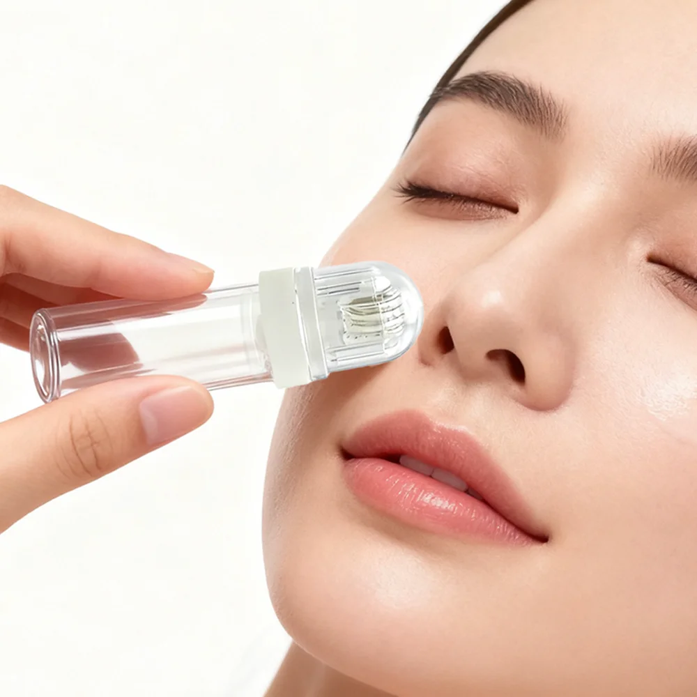 1PCS 64Pins Titanium Micro Needle Roller Skin Care Device Home Use Lip Face Brow Hair Scalp Serum Applicator thumbnail 5