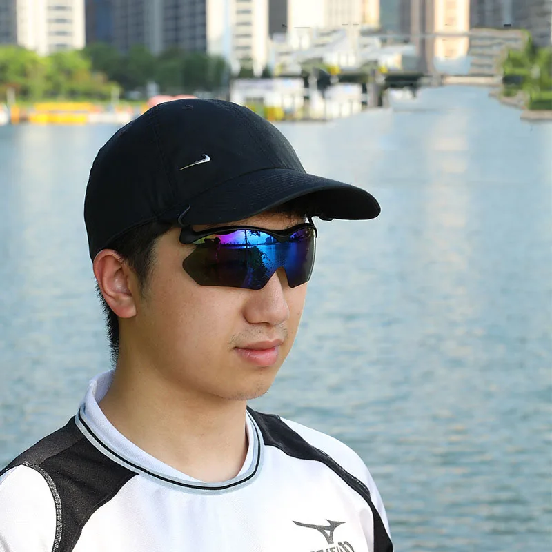 Fishing Cycling Hat Clip- On Flip Sunglasses Men Women Yellow Blue Red Green Polarized Sun Mirror Transparent Safety Goggles thumbnail 2