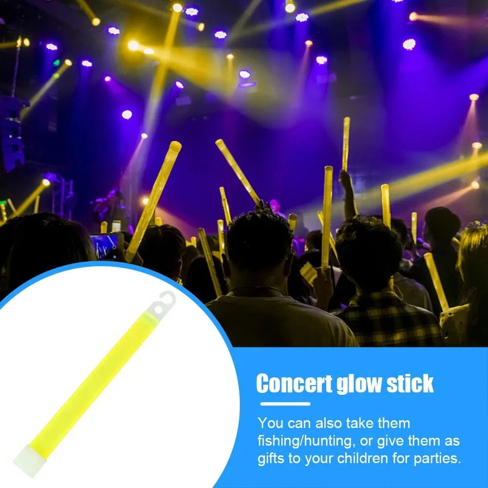 5/10/20pcs With Hook Grade Glow Sticks Light Stick Camping Emergency Light Sticks Party Clubs Supplies- 6 Inch Fluorescence thumbnail 3