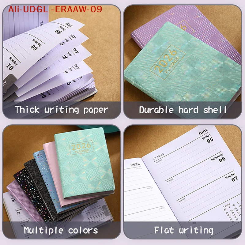 1pc 2026 A7 Agenda Book Pocket With Calendar Diary Weekly Planner Appointment Book School Office thumbnail 6