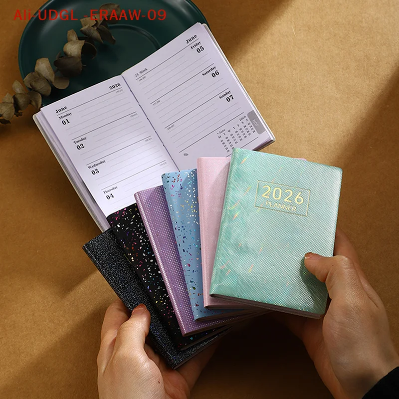 1pc 2026 A7 Agenda Book Pocket With Calendar Diary Weekly Planner Appointment Book School Office thumbnail 2