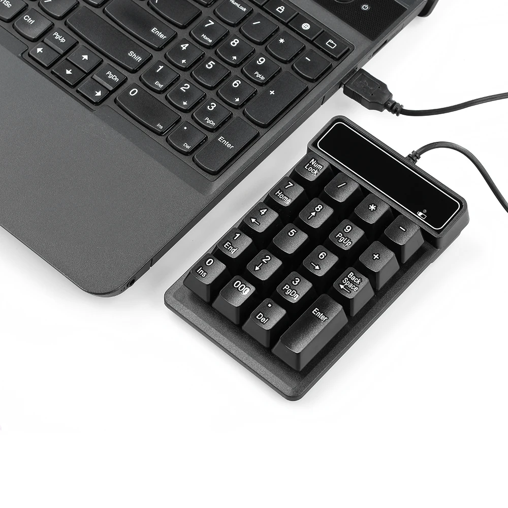 【Sale】Keypad USB Wired Numeric Keypad Mechanical Feel Number Pad Keyboard 19 Keys Water-proof for Laptop Desktop PC Notebook thumbnail 3