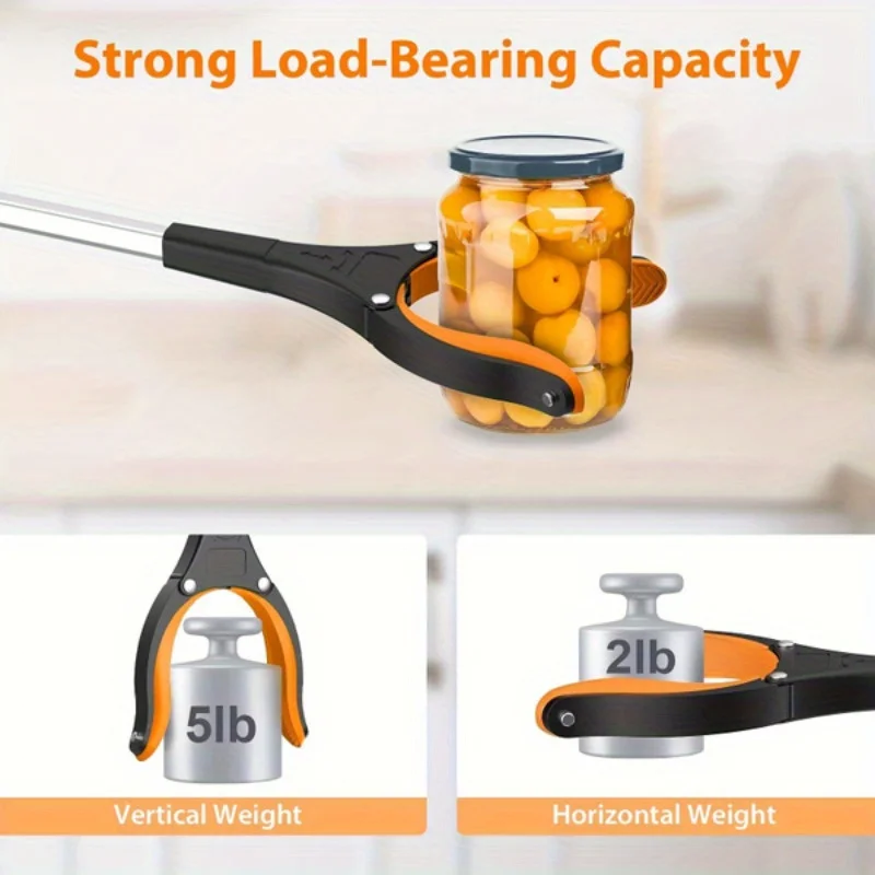 32-Inch Heavy Duty Garbage Grabber with 360° Rotating Clamp - Lightweight, Ideal for Seniors & Outdoor Use, laugage foldable thumbnail 2