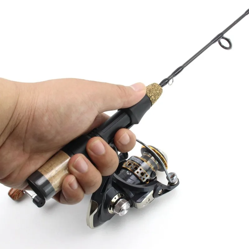 60cm 2 Tips Rod Reel Combos Winter Ice Fishing Rod Fishing Reel Set Pole Tackle Carbon Pole Ice Fishing Rod New thumbnail 3