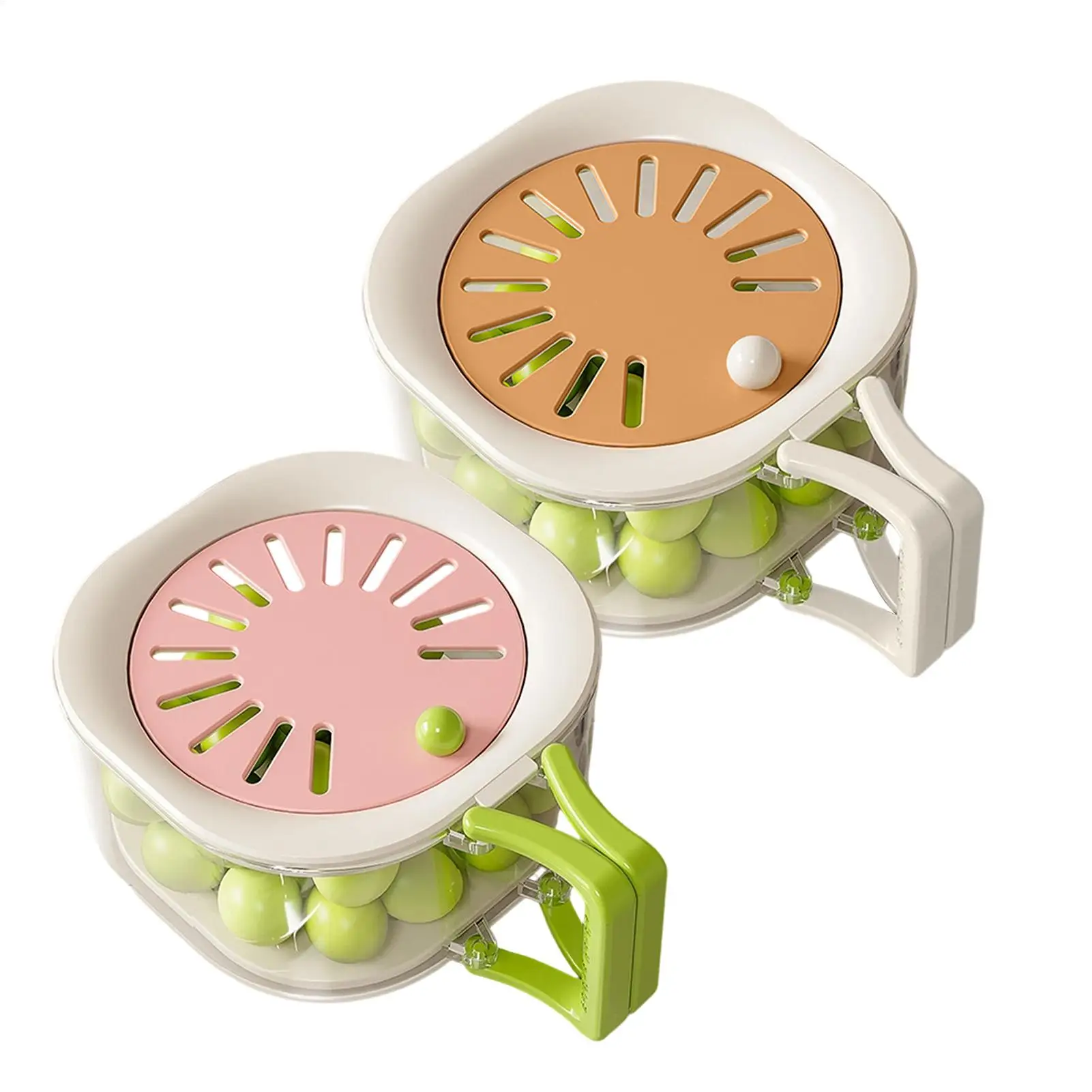 Fruit Washing Bowl Drain Basket Fruit Drainer Container with Foldable Handle Food Strainer Thickened Fruit Plate  Strainer Bowl thumbnail 3