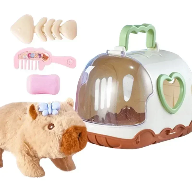 Electric  Walking Doll Toy With Sound Children's Electric Plush Dolls Toy Animal  Plush Figure Set Random Color thumbnail 5