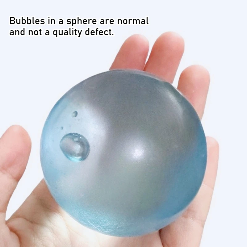 Blue Maltose Squishy Toy Cute Mochi Anti Stress Fidget Toy Soft Simulated Bule Transparent Ball Quick-rebound Decompression Toy thumbnail 3