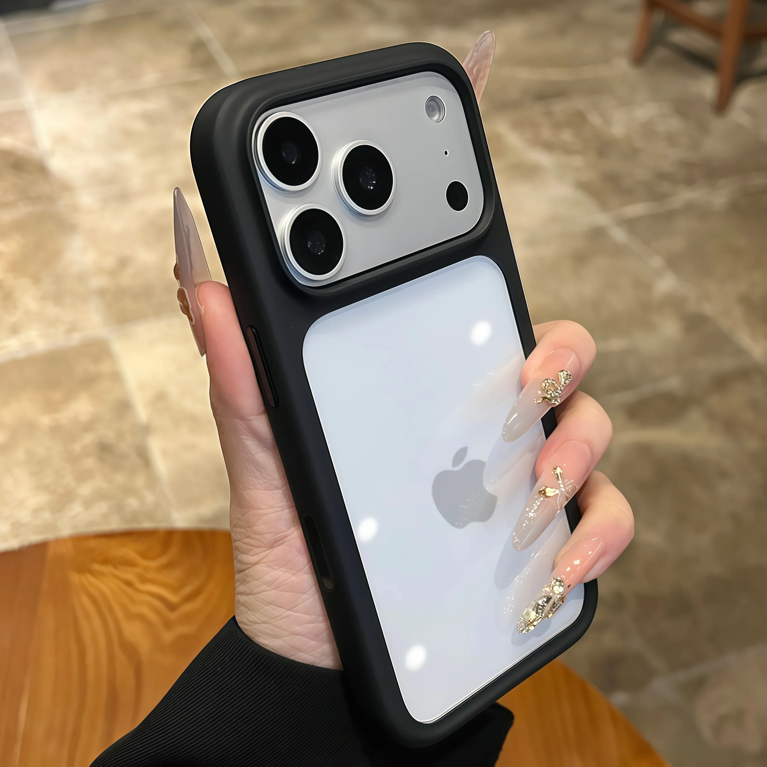 Advanced Silicone Soft Edge Transparent Hard Back Panel Case For iPhone 17 17 Pro 17 Pro Max Shockproof Phone Case Cover Gift thumbnail 4