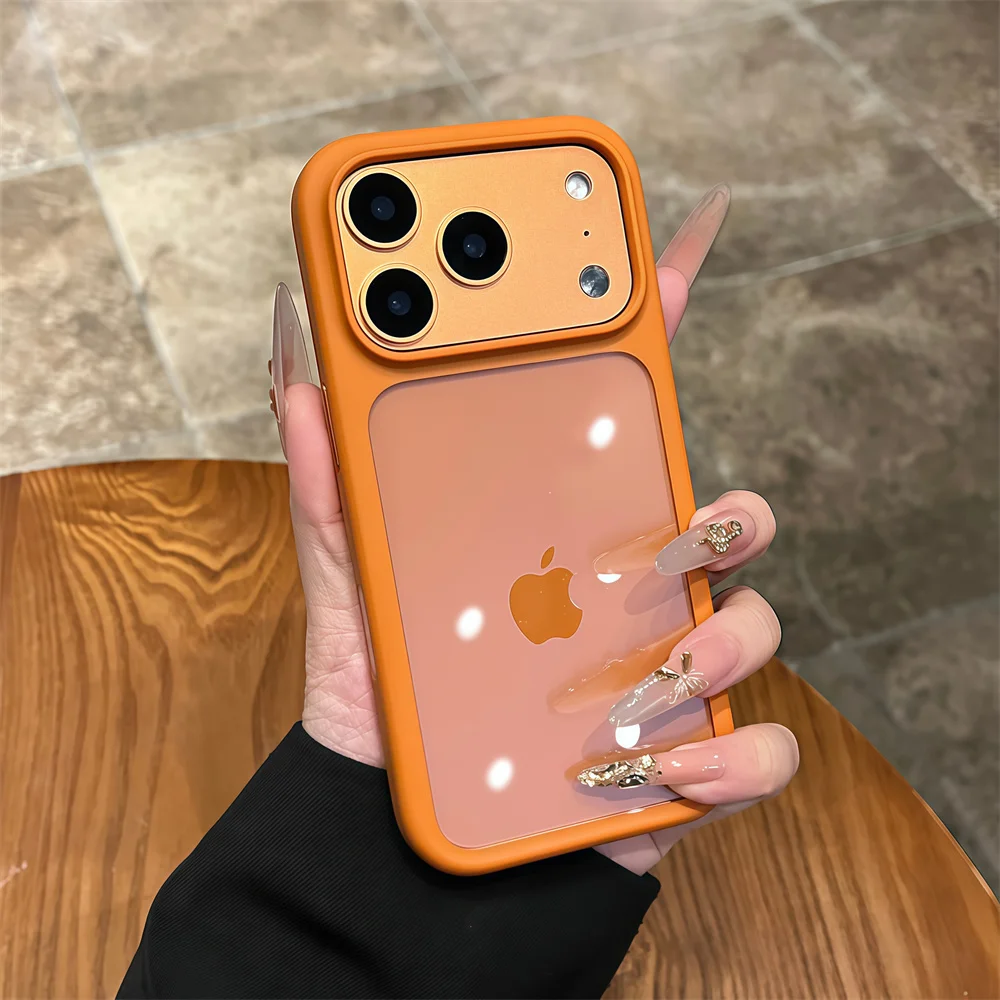 Advanced Silicone Soft Edge Transparent Hard Back Panel Case For iPhone 17 17 Pro 17 Pro Max Shockproof Phone Case Cover Gift thumbnail 2