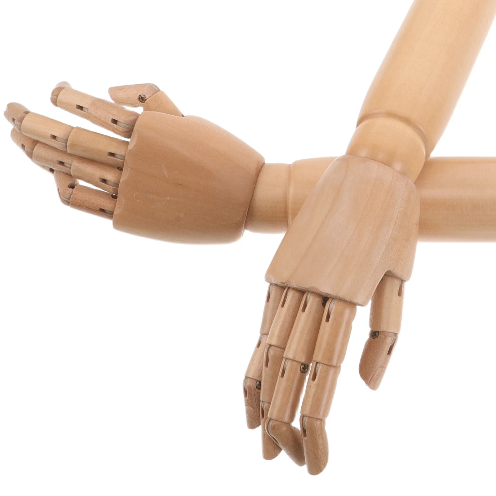 1 Pair Realistic Wooden Mannequin Arm Hand Flexible Joint Poseable For Drawing Art Display Jewelry Showcase Teaching Aid Tools thumbnail 4