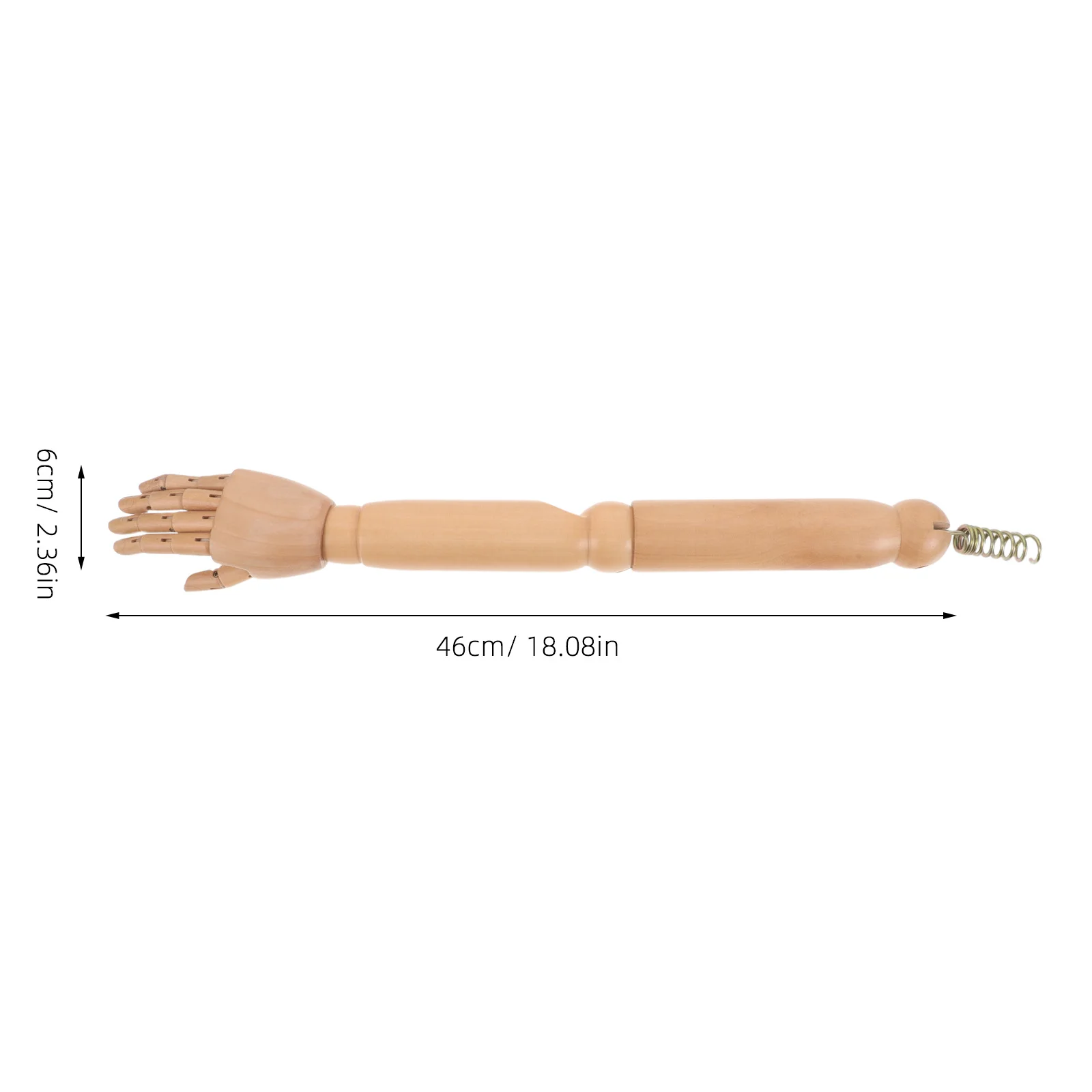 1 Pair Realistic Wooden Mannequin Arm Hand Flexible Joint Poseable For Drawing Art Display Jewelry Showcase Teaching Aid Tools thumbnail 6