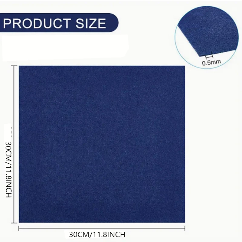 9 pieces of 30X30cm yarn embroidery fabric. Purely colored fabric. Clothing handicrafts. Accessories. Square embroidery fabric thumbnail 4