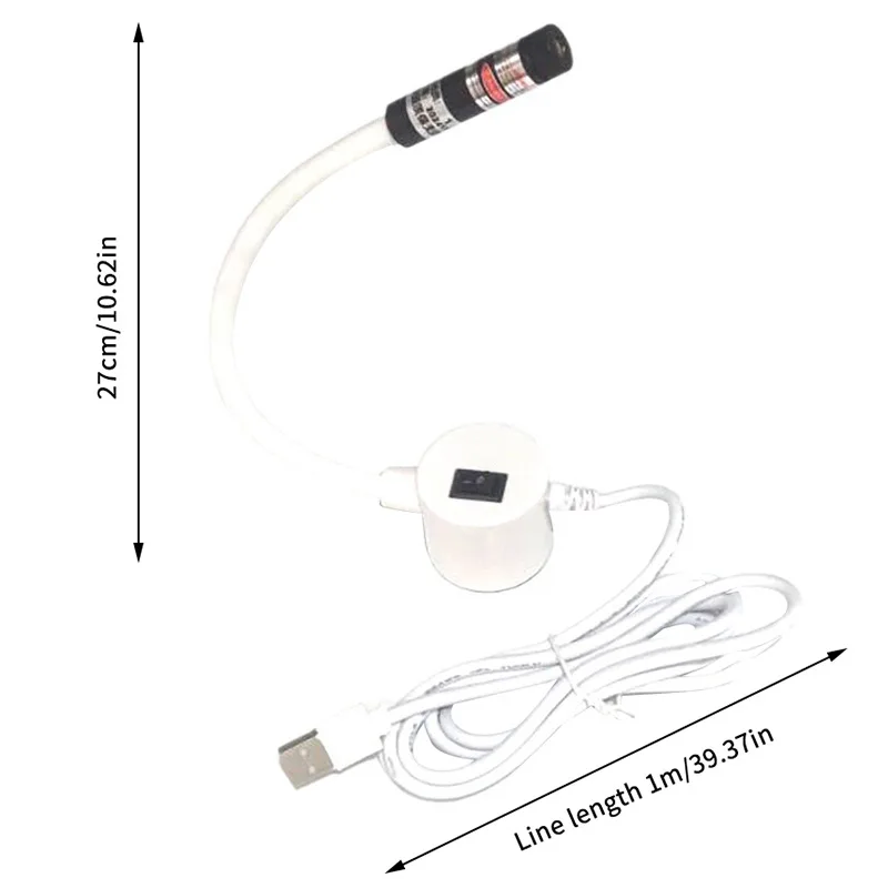 USB Red Laser Positioning Light Infrared Working Lamp Cutting with Magnetic Base DC5V Line/Cross/dot Sewing Machine Accessories thumbnail 6